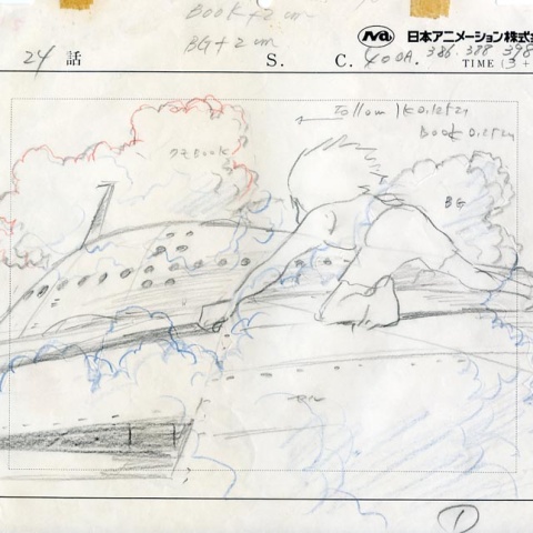 Conan the Future Boy / Miyazaki Hayao drawing / Original Hand-drawn art / 001